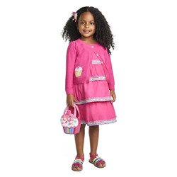 Girls Tiered Dress - Hello Cupcake