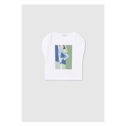 Mayoral, Kız Çocukçocuk Tshirt Beyaz