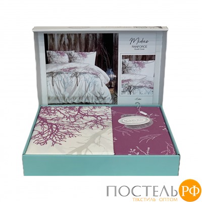 Постельное белье "Карвен" ранфорс евро (4 пр) Midas Lilac v-1