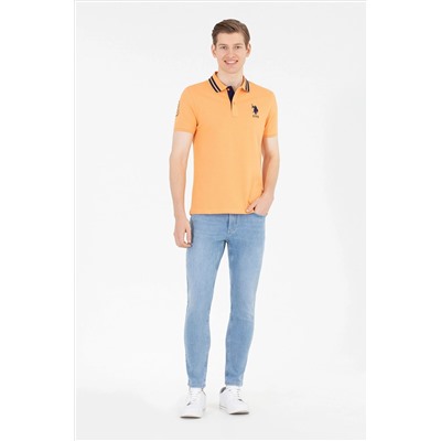 Erkek Turuncu Basic Polo Yaka Tişört