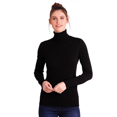 Damen Rollkragenpullover im Basic-Look