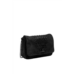 Bandolera de nobuk Negro y plateado - Firenze Artegiani