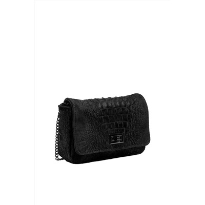 Bandolera de nobuk Negro y plateado - Firenze Artegiani