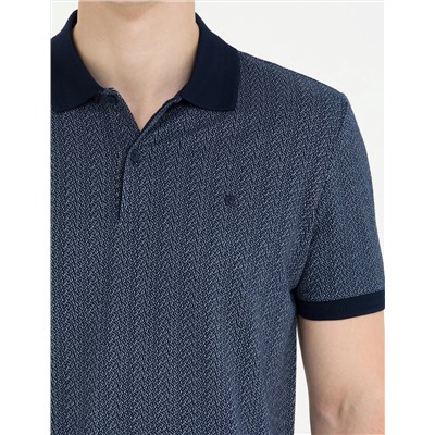 Lacivert Slim Fit Polo Yaka Tişört