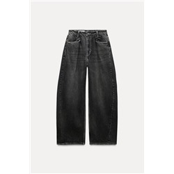 TRF RELAXED FIT HIGH-WAIST JEANS WITH PLEATS