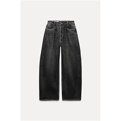 TRF RELAXED FIT HIGH-WAIST JEANS WITH PLEATS