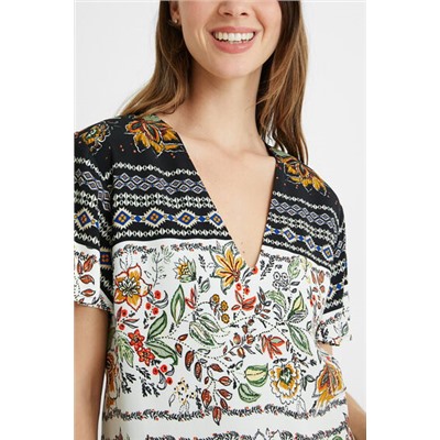 Vestido camisetero étnico