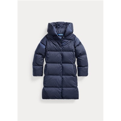 Girls 7-16 Quilted Hooded Down Coat