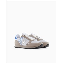 Microfiber sneakers with logo