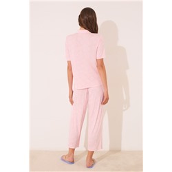 Pijama camisero rosa Capri viscosa