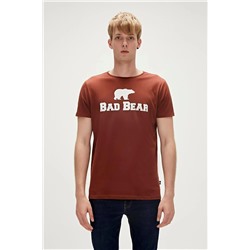 Bad Bear Bear Tee T-shirt Woody Kahverengi Logo Baskılı Erkek Tişört 19.01.07.002-C122