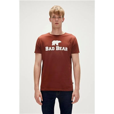 Bad Bear Bear Tee T-shirt Woody Kahverengi Logo Baskılı Erkek Tişört 19.01.07.002-C122