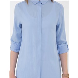 Açık Mavi Comfort Fit Uzun Kollu Gömlek