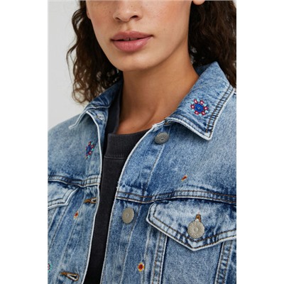 Chaqueta vaquera slim mandalas