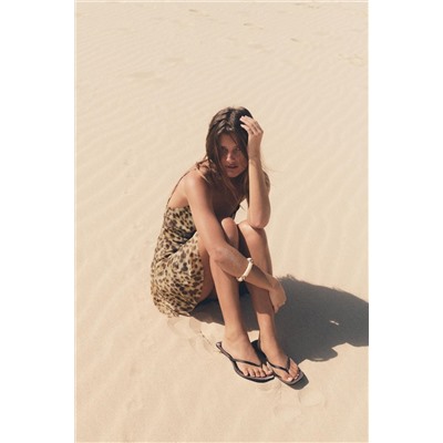 PRINTED TULLE MINI DRESS