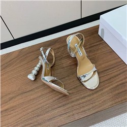 Красивые женские босоножки с акцентным каблуком Aquazzur*a 🌊