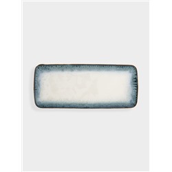Блюдо, 36x16 см, прямоугольное, синее, Nuances
