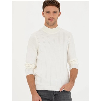 Ekru Slim Fit Kazak