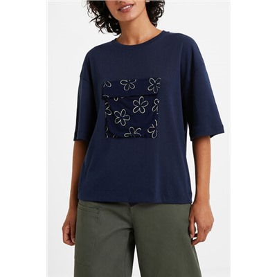 Camiseta bolsillo flores