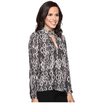 Snake Print Shirt with Keyhole Cut Out