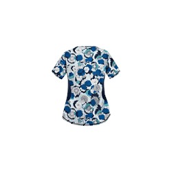 UA Beautiful Bloom Navy Print Scrub Top