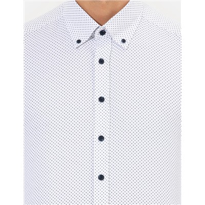 Lacivert Slim Fit Uzun Kollu Gömlek