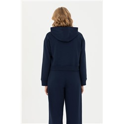 Kadın Lacivert Kapüşonlu Sweatshirt