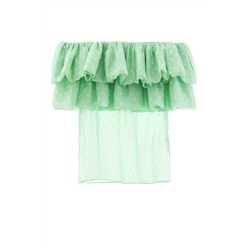 Top de seda Verde