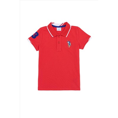Erkek Çocuk Kırmızı Polo Yaka Tişört