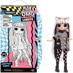 L.O.L. Surprise! O.M.G. Lights Groovy Babe Fashion Doll with 15 Surprises