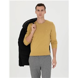 Yeşil Slim Fit Basic Kazak