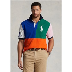 Big & Tall  Big Pony Color-Blocked Mesh Polo Shirt