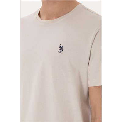Erkek Regular Fit Bisiklet Yaka Taş Basic Tişört