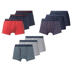 LIVERGY® Boxershorts Herren, 3 Stück, aus Baumwolle und Elasthan