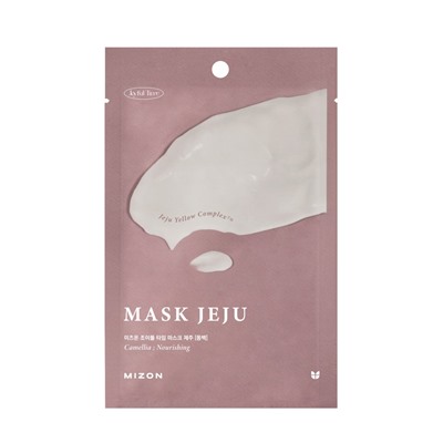 MIZON JOYFUL TIME MASK JEJU [CAMELLIA] Питательная тканевая маска для лица с экстрактом камелии 23мл