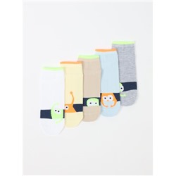 PACK DE 5 PARES DE CALCETINES ESTAMPADOS MONSTRUOS