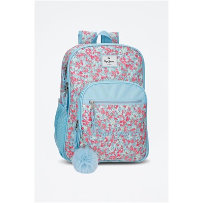 Mochila Aide Celeste y rosa