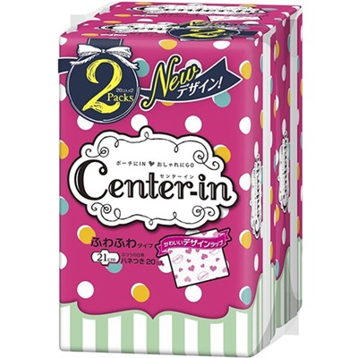 UNICHARM Гигиенические прокладки для женщин  Center in Normal с крылышками, 21см, 20*2 шт