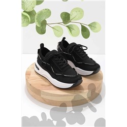 Bambi Mat Siyah Saten Kadın Sneaker K01970026038