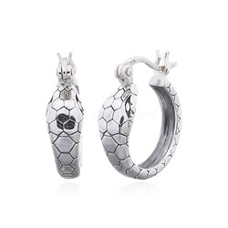 Кольцо из чернёного серебра - Змея 925 пробы 23310