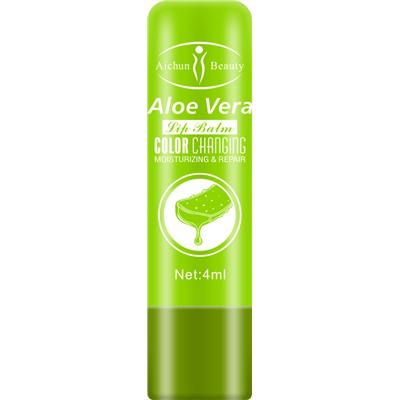 [AICHUN BEAUTY] Бальзам-тинт для губ ЭКСТРАКТ АЛОЭ ВЕРА Aloe Vera Color Change Lip Balm, 4 мл