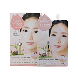 Золотая коллагеновая сыворотка с муцином улитки от Beauty Secret/ Beauty Secret Aura Gold Collagen Snail Serum 7 G