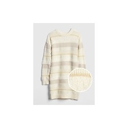 Kids Fuzzy Stripe Sweater Dress