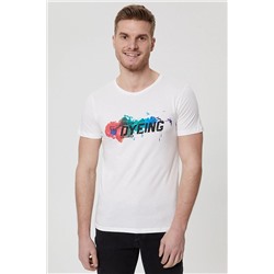 Lee Cooper Erkek Bruce O Yaka T-Shirt Ekru 212 LCM 242054