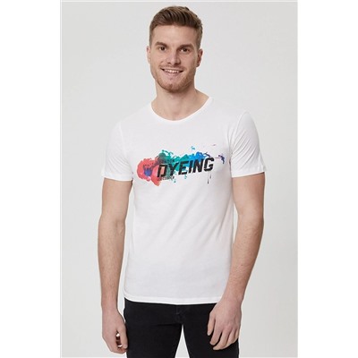 Lee Cooper Erkek Bruce O Yaka T-Shirt Ekru 212 LCM 242054