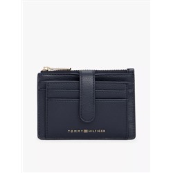 Tommy Logo Pebbled Card Holder