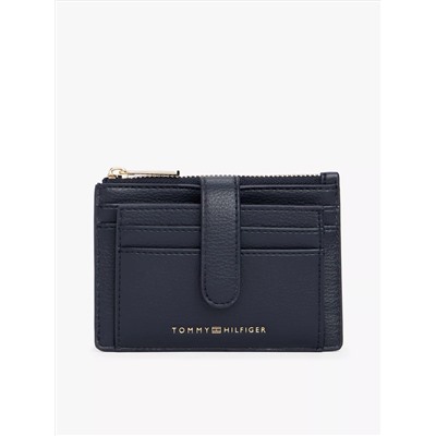 Tommy Logo Pebbled Card Holder