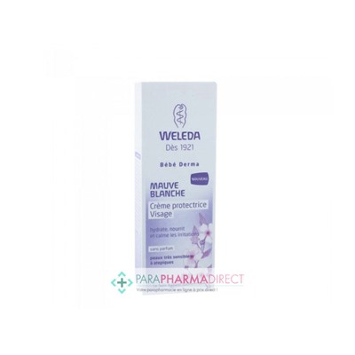 Weleda Baby Derma - Mauve Blanche - Crème Protectrice Visage - BIO 50ml