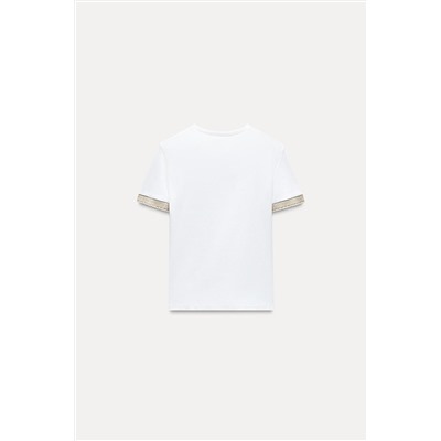 T-SHIRT EMBELLISHED WITH RHINESTONES
