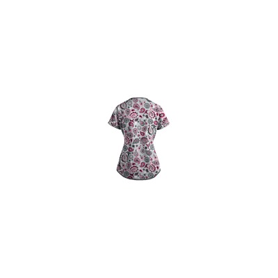 UA Gypsy Jewel Silver Print Scrub Top